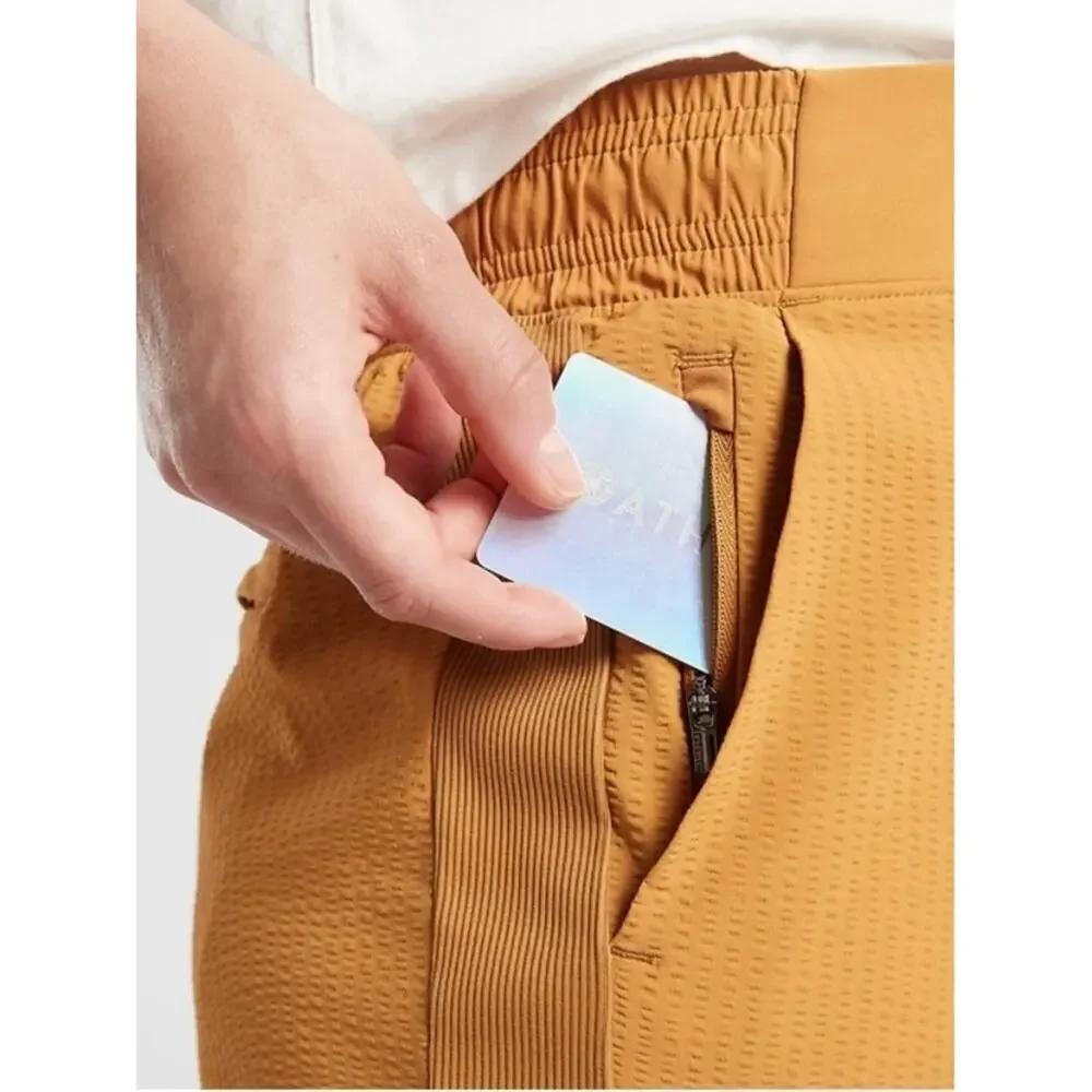 Athleta Textured Brooklyn Jogger Tuscan Gold Mustard Yellow size 0 XS Pants